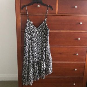 Black and white floral dress